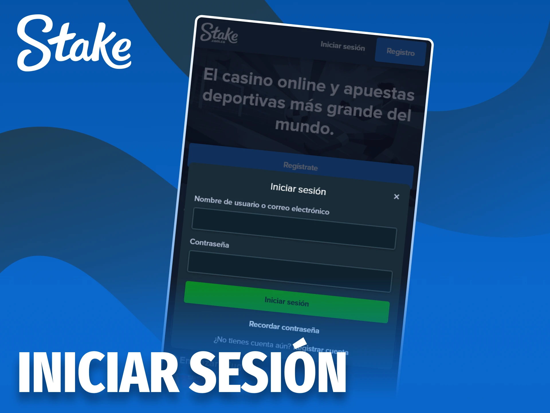 Accede a tu perfil personal desde la app de Stake.