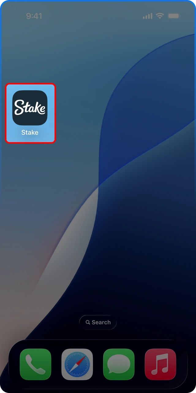 Abre la aplicación y disfruta de los mejores juegos de casino en Stake para iOS.