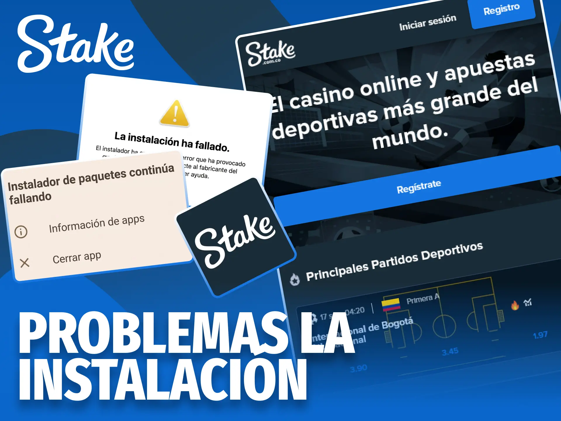 Resuelve fallos frecuentes al instalar la aplicación Stake en móvil.