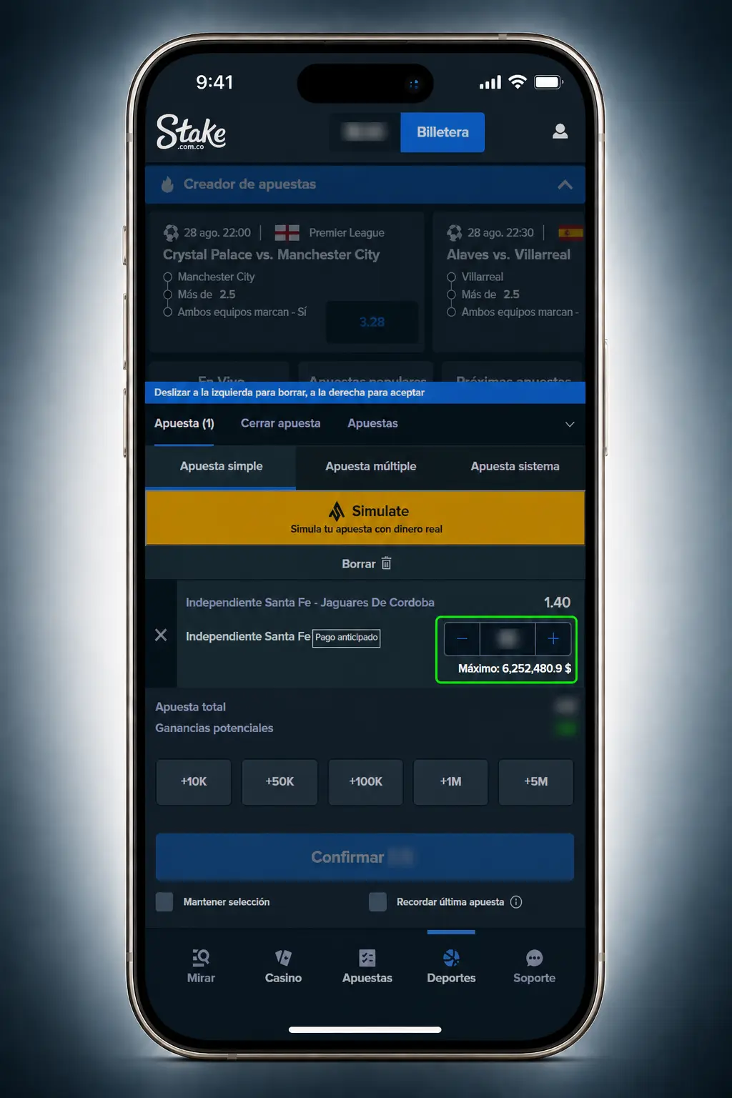 Cuotas en vivo de Fórmula 1 en la app de Stake para apostar en clasificación, sprint y Gran Premio desde el celular