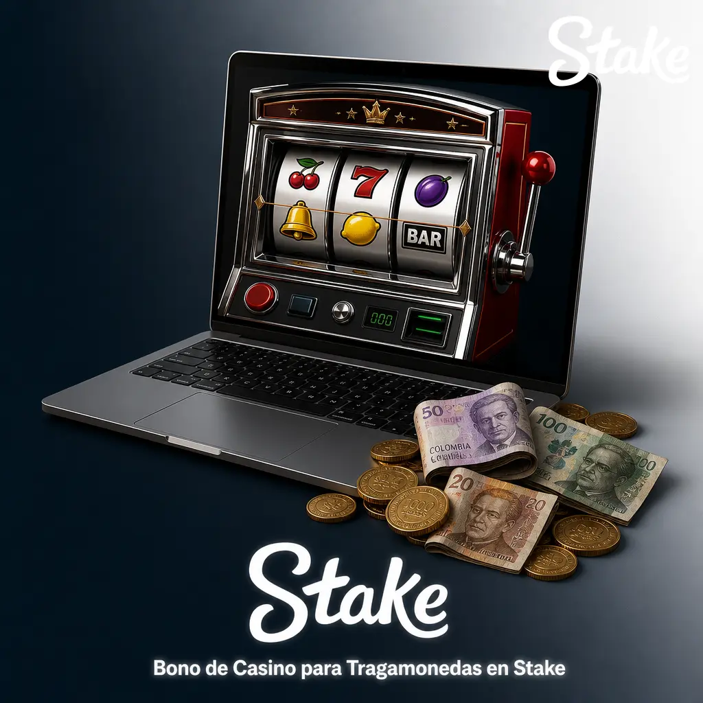 Bono de casino en Stake para tragamonedas: elige COP 50.000 o 100.000 al confirmar tu primer depósito.