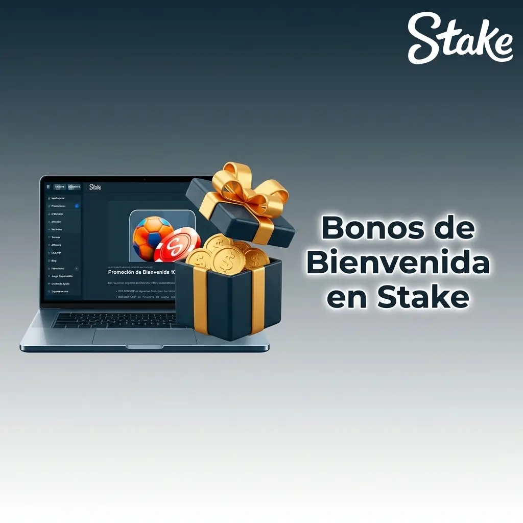 Bono de bienvenida Stake: deposita 100.000 COP y recibe 50.000 COP en Freebet más 50 Free Spins de 1.000 COP.