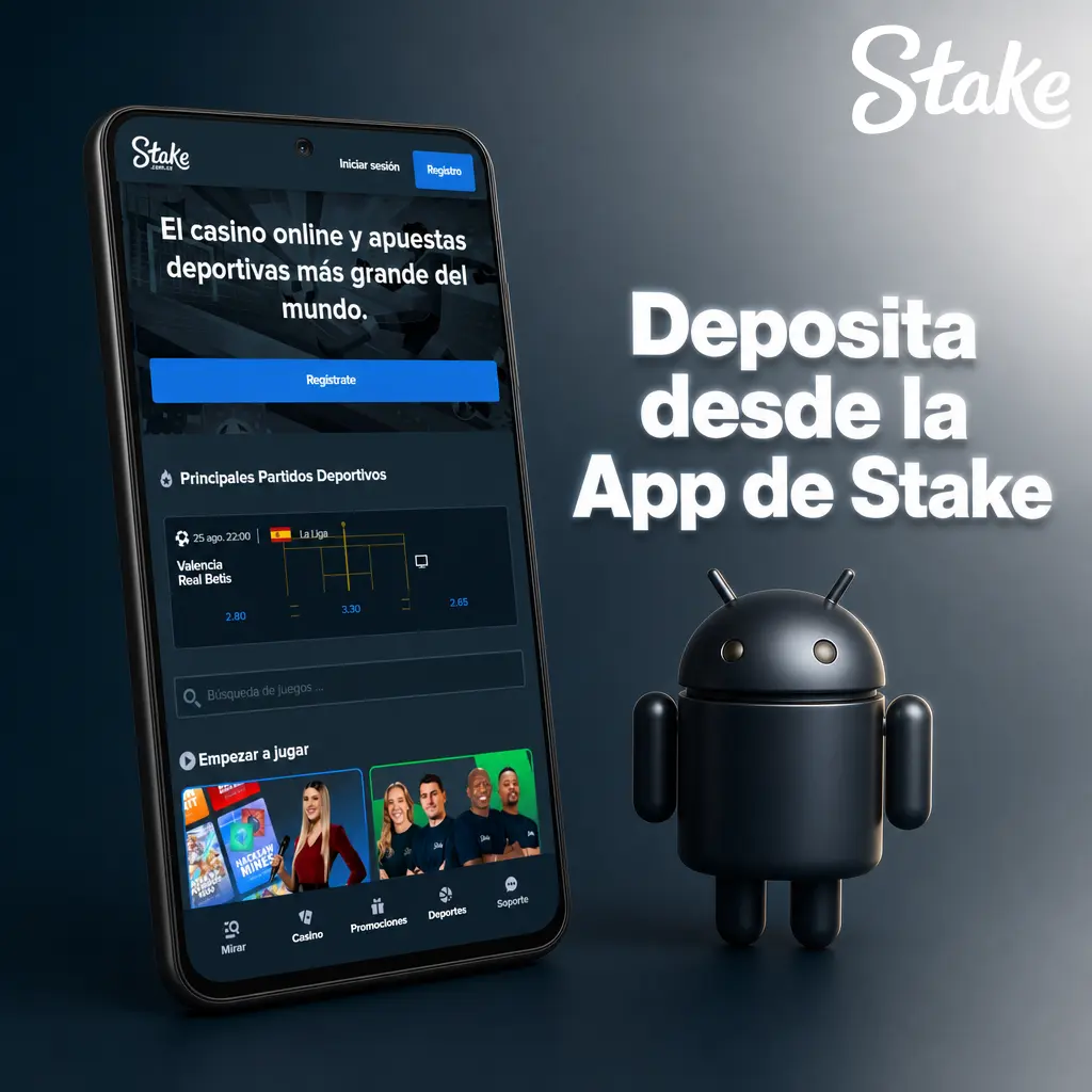 Guía visual para depositar dinero en Stake Colombia usando Nequi, Daviplata, PSE, Efecty o criptomonedas desde la app.