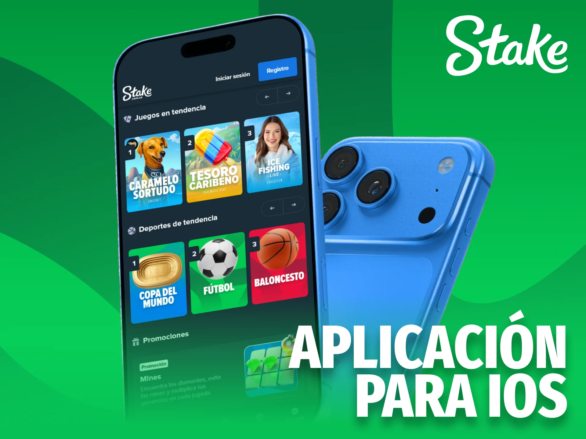 Consigue la App de Stake para iPhone y juega al casino móvil.